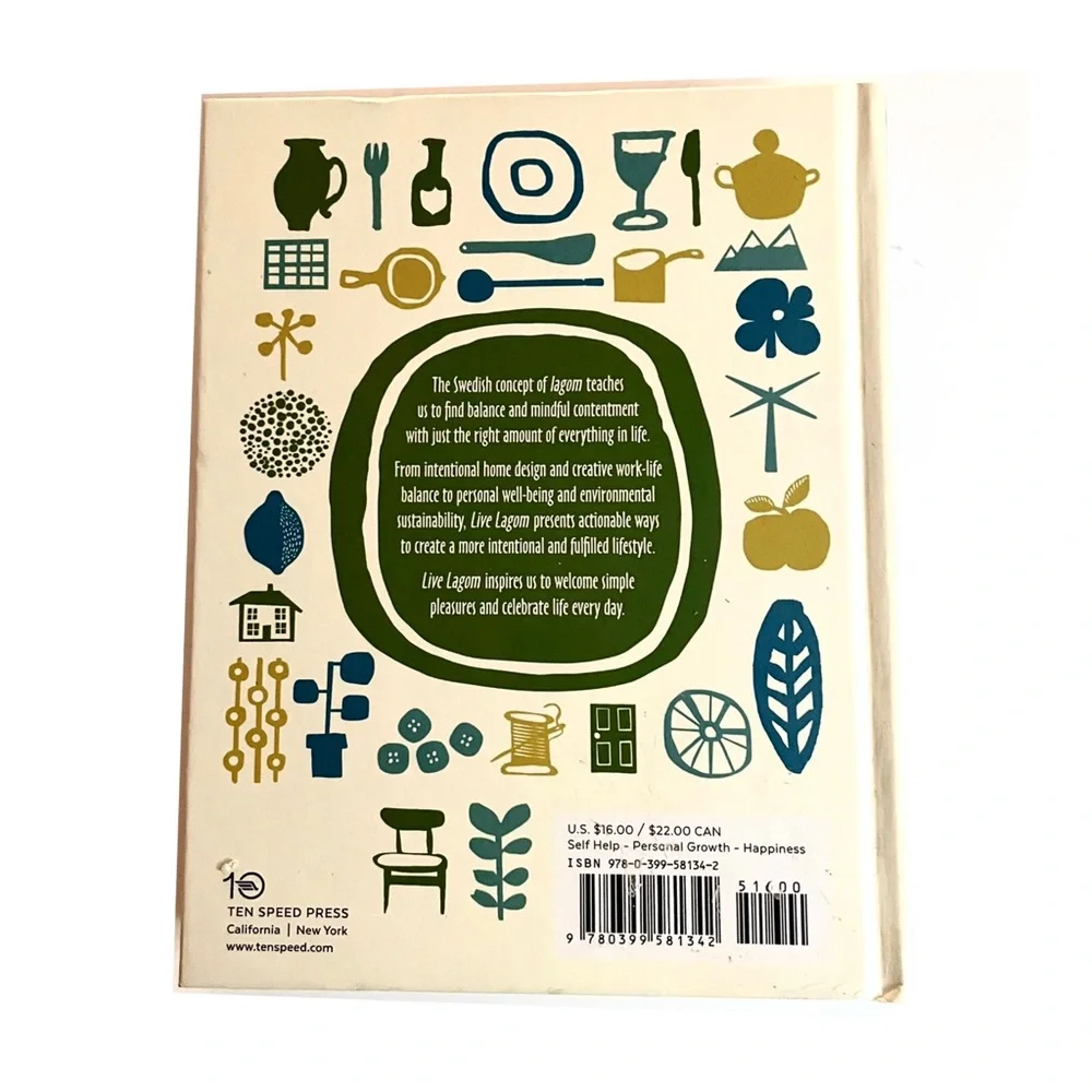 🆕 Live Lagom-Balanced Living the Swedish Way—Hardcover Book by Anna Brones